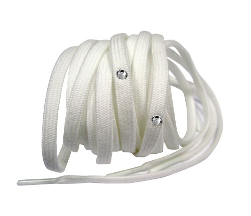 EDEA Laces white with Strass 260 cm, for 265-280