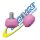 Roll-line Toe stop standard Pink
